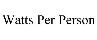 WATTS PER PERSON