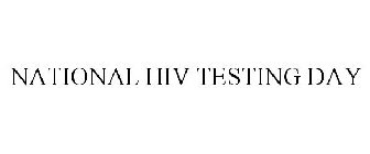 NATIONAL HIV TESTING DAY