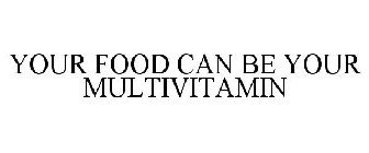 YOUR FOOD CAN BE YOUR MULTI-VITAMIN