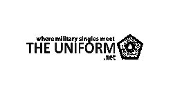 WHERE MILITARY SINGLES MEET THE UNIFORM.NET