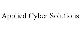 APPLIED CYBER SOLUTIONS