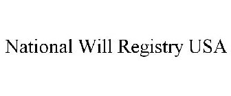 NATIONAL WILL REGISTRY USA