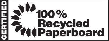 CERTIFIED 100% RECYCLED PAPERBOARD