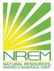 NREM NATURAL RESOURCES, ENERGY & MINERALS, CORP.
