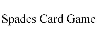 SPADES CARD GAME