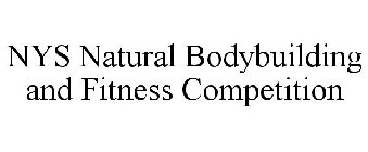 NYS NATURAL BODYBUILDING AND FITNESS COMPETITION