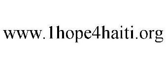 WWW.1HOPE4HAITI.ORG