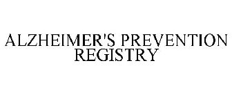 ALZHEIMER'S PREVENTION REGISTRY