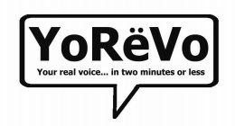 YORËVO YOUR REAL VOICE... IN TWO MINUTES OR LESS