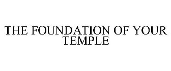 THE FOUNDATION OF YOUR TEMPLE