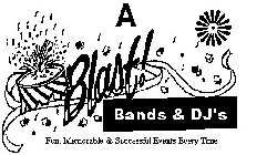 A BLAST! BANDS & DJ'S FUN, MEMORABLE & SUCCESSFUL EVENTS EVERY TIME!