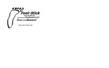 FOOT-STICK FOOT DEODORANT ANTI-PERSPERANT/DEODORANT FOR FEET STINKY FEET BEWARE! WWW.FOOT-STICK.COM