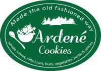 ARDENE COOKIES, MADE THE OLD FASHIONED WAY, WHOLE WHEAT, ROLLED OATS, FRUITS, VEGETABLES, HERBS, SPICES