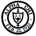 ALPHA CHI AX FEB. 22, 1922