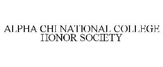 ALPHA CHI NATIONAL COLLEGE HONOR SOCIETY