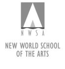N W S A NEW WORLD SCHOOL OF THE ARTS