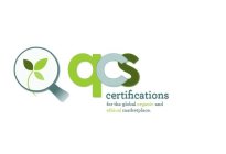 QCS CERTIFICATIONS FOR THE GLOBAL ORGANIC AND ETHICAL MARKETPLACE