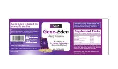 VIR GENE-EDEN SAFE AND EFFECTIVE DIETARY SUPPLEMENT A PRODUCT OF DR. HANAN POLANSKY'S SCIENTIFIC METHOD 60 CAPSULES