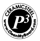 P3 CERAMICSTEEL. WWW.CLEANMYBOARD.COM