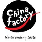 CHINA FACTORY NEVER ENDING TASTE