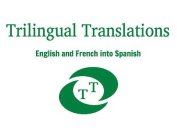 TRILINGUAL TRANSLATIONS ENGLISH AND FRENCH INTO SPANISH T T