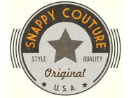 SNAPPY COUTURE ORIGINAL STYLE QUALITY U.S.A.