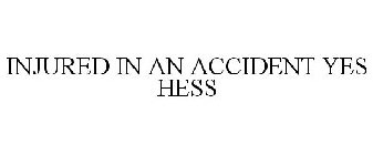 INJURED IN AN ACCIDENT YES HESS