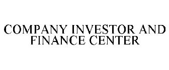 COMPANY INVESTOR AND FINANCE CENTER