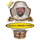 MAGIC SEASONING BLENDS CHEF PAUL PRUDHOMME LEMON & CRACKED PEPPER SALT-FREE SUGAR-FREE