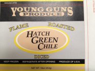 YOUNG GUNS PRODUCE HATCH GREEN CHILE FLAME ROASTED DICED
