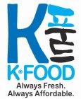 K K·FOOD ALWAYS FRESH. ALWAYS AFFORDABLE