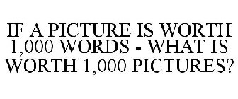 IF A PICTURE IS WORTH 1,000 WORDS - WHAT IS WORTH 1,000 PICTURES?