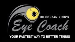 BILLIE JEAN KING'S EYE COACH YOUR FASTEST WAY TO BETTER TENNIS