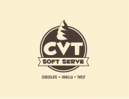 CVT SOFT SERVE CHOCOLATE · VANILLA · TWIST