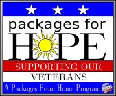 PACKAGES FOR HOPE SUPPORTING OUR VETERANS A PACKAGES FROM HOME PROGRAM PACKAGESFROM HOME SUPPORTING OUR TROOPS