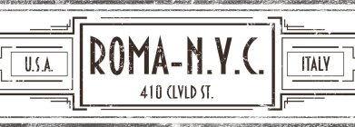 U.S.A. ROMA-N.Y.C. ITALY 410 CLVLD ST.