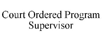 COURT ORDERED PROGRAM SUPERVISOR