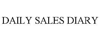 DAILY SALES DIARY