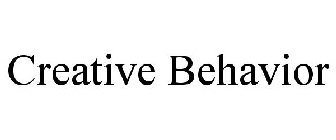 CREATIVE BEHAVIOR