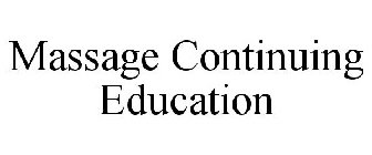 MASSAGE CONTINUING EDUCATION