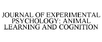 JOURNAL OF EXPERIMENTAL PSYCHOLOGY: ANIMAL LEARNING AND COGNITION