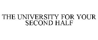 THE UNIVERSITY FOR YOUR SECOND HALF
