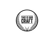 THIS IS OUR CRAFT