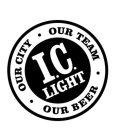 I.C. LIGHT OUR CITY · OUR TEAM · OUR BEER ·