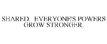 SHARED. EVERYONE'S POWERS GROW STRONGER.