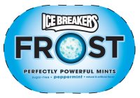 ICE BREAKERS FROST PERFECTLY POWERFUL MINTS SUGAR-FREE PEPPERMINT NATURAL & ARTIFICIAL FLAVOR