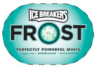 ICE BREAKERS FROST PERFECTLY POWERFUL MINTS SUGAR-FREE  · WINTERCOOL ·  NATURAL & ARTIFICIAL FLAVOR