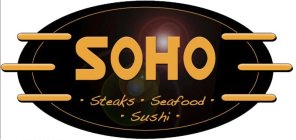SOHO · STEAKS · SEAFOOD · SUSHI ·