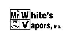 MR WHITE'S VAPORS, INC. 42 74 23 PG VG