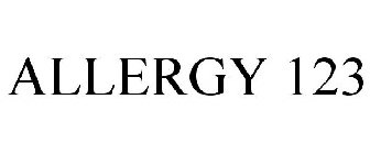 ALLERGY 123